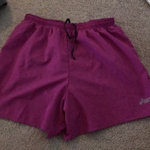 Asics purple women’s running shorts